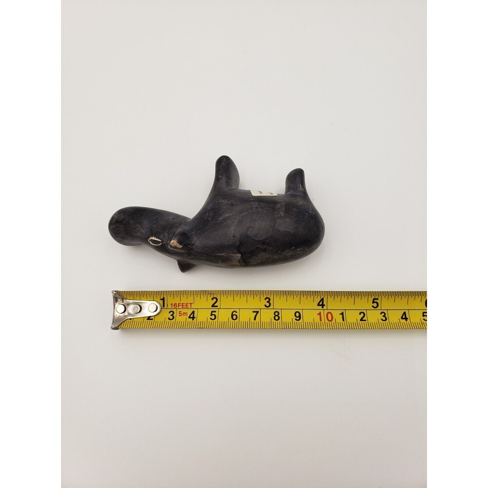 Hand Carved Soapstone Hippopotamus Figurine Made In Kenya 4" Silly Eyes Folk Art - Picture 7 of 7